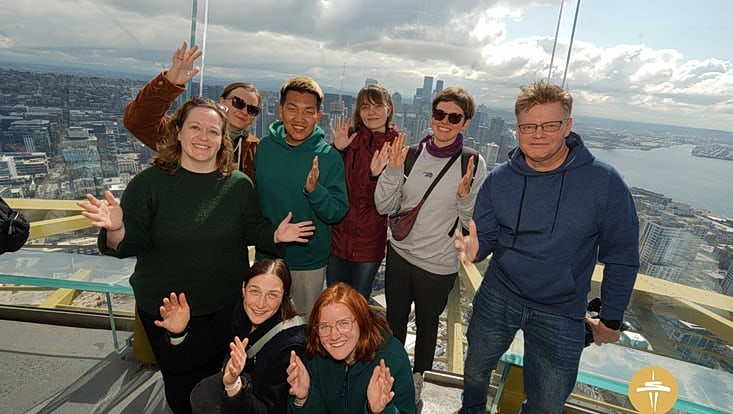 group of students in seattle